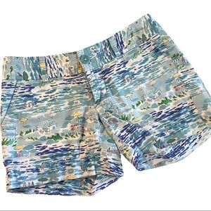 Lilly Pulitzer Callahan High Tide Toile Blue Resort Cruise Beach Shorts: 4586